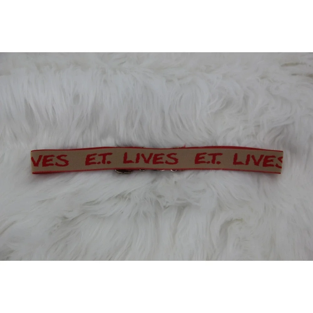 1980's RARE Vintage E.T. Lives Extra Terrestrial Adjustable Tan Red Belt Movie